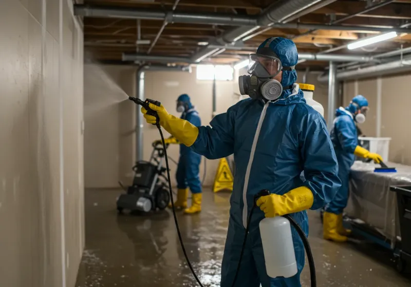 Basement Sanitization and Antimicrobial Treatment process in Athens, TX