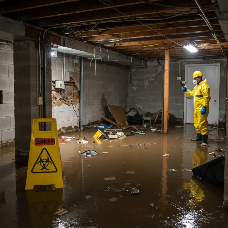 Flooded Basement Electrical Hazard in Athens, TX Property